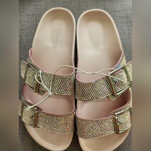 Steve Madden Pink and Gold Women's Sandals